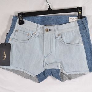 Rag & Bone Two-Toned Jean Shorts Size: 23